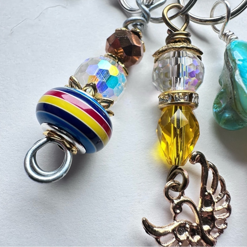Brooch | Hand Crafted | Glass Beaded | Pin Artisan Multicolor Wire-Wrapped OOAK